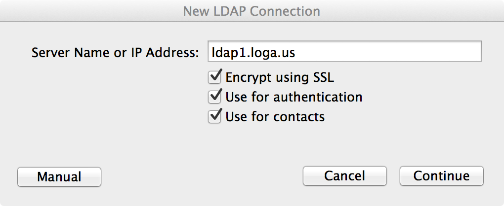 New LDAP Connection